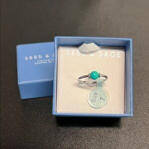 Seed & Sage | Sterling Silver Turquoise | Size 7 Ring